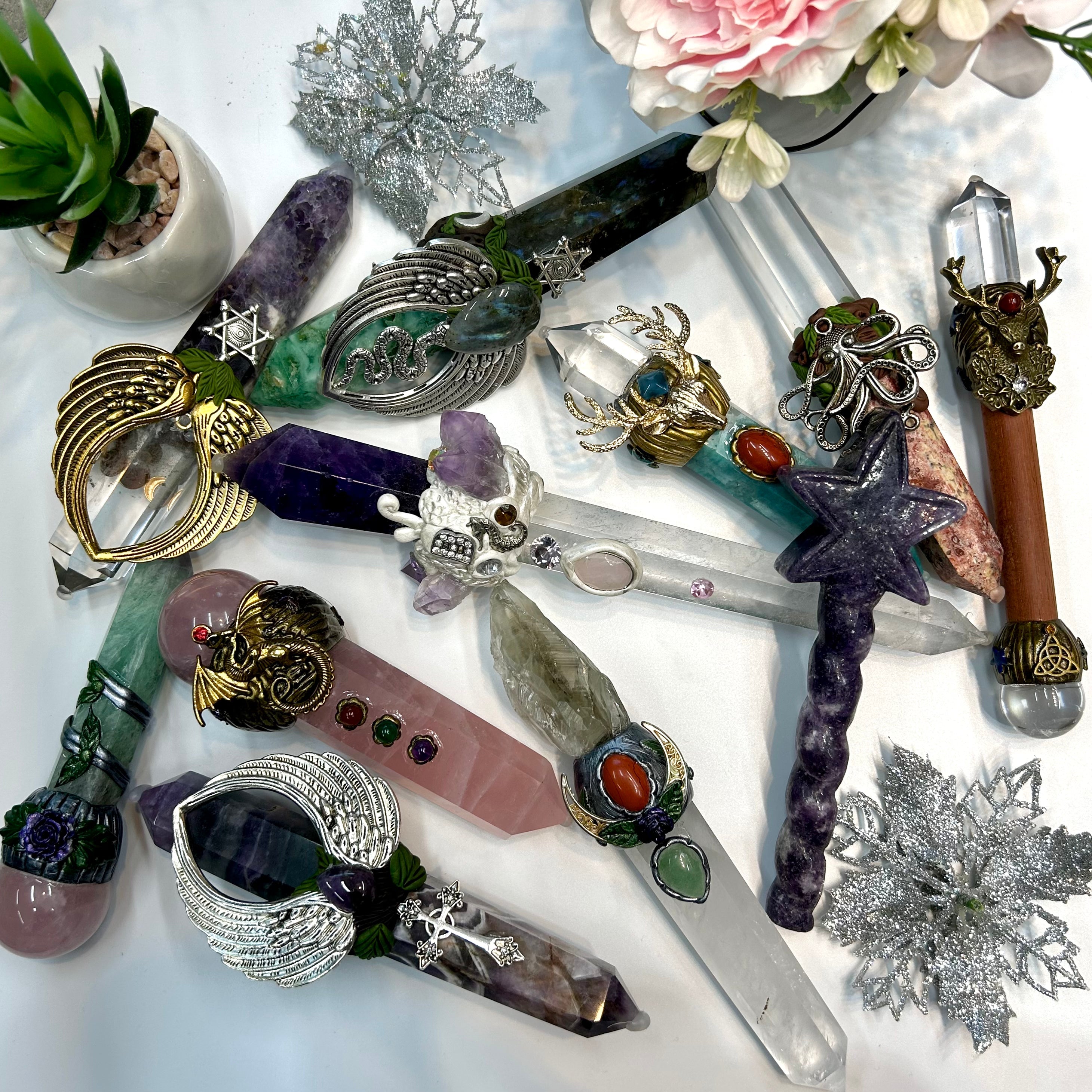 Crystal Handmade craft magic wand 